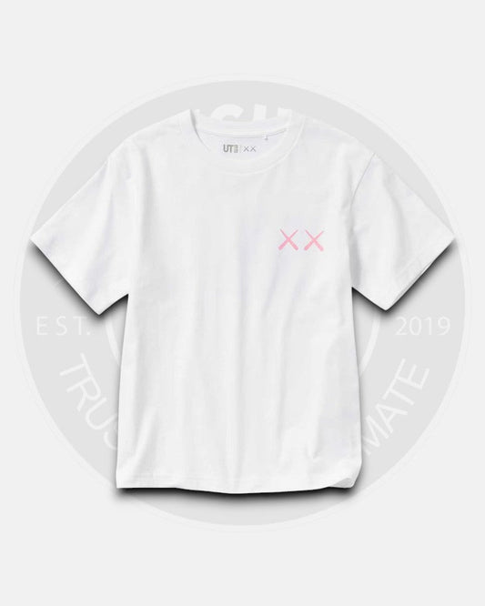 Kaws x Uniqlo White Pink T-Shirt