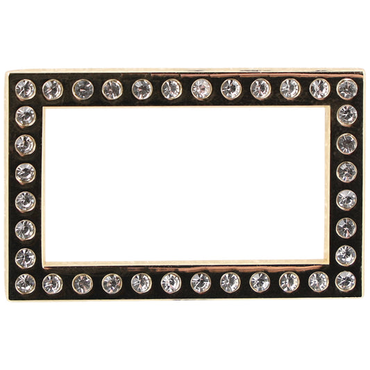 Gold & Silver Rectangle Frame Pin