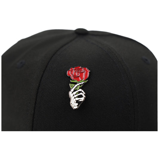Skeleton Rose Pin