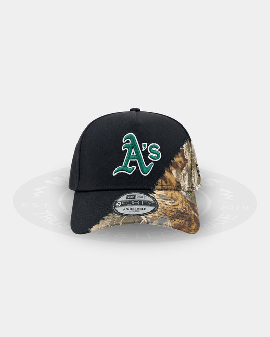 New Era Oakland Athletics Camo Roughcut 9Forty A Frame Snapback Hat