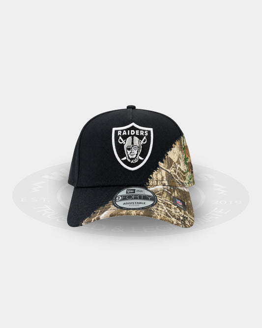 New Era Las Vegas Raiders Camo Roughcut 9Forty A Frame Snapback Hat