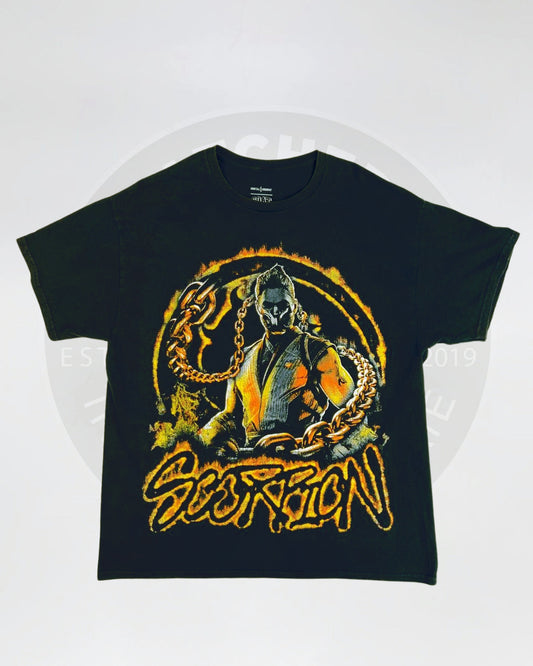 Goat Crew X Mortal Kombat Scorpion Vintage T-Shirt Black Wash