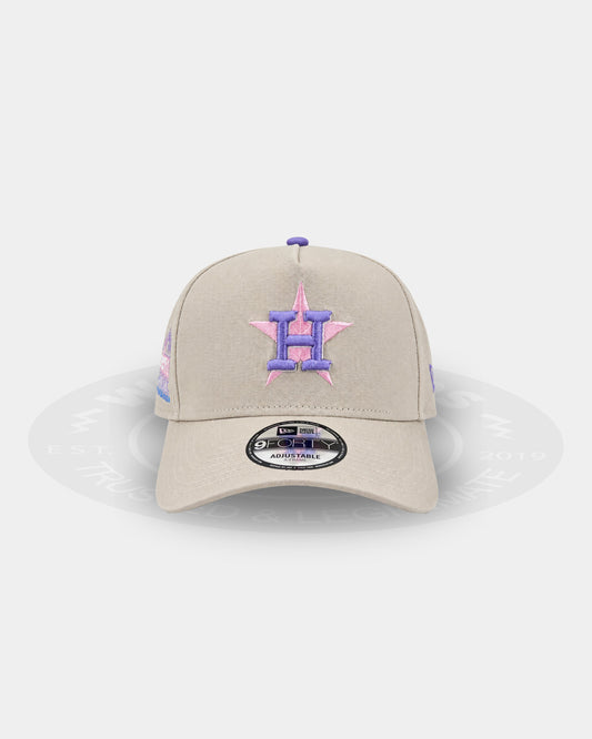 Houston Astros Pastel Purple 9FORTY A Frame Snapback Hat