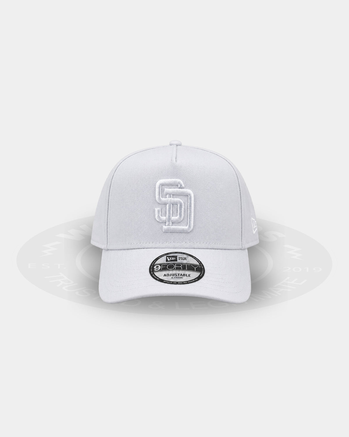 San Diego Padres Triple White 9FORTY A Frame Snapback Hat