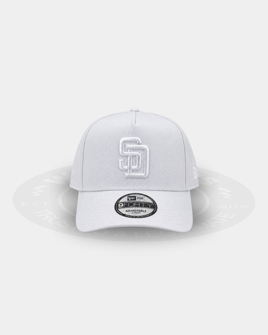 San Diego Padres Triple White 9FORTY A Frame Snapback Hat