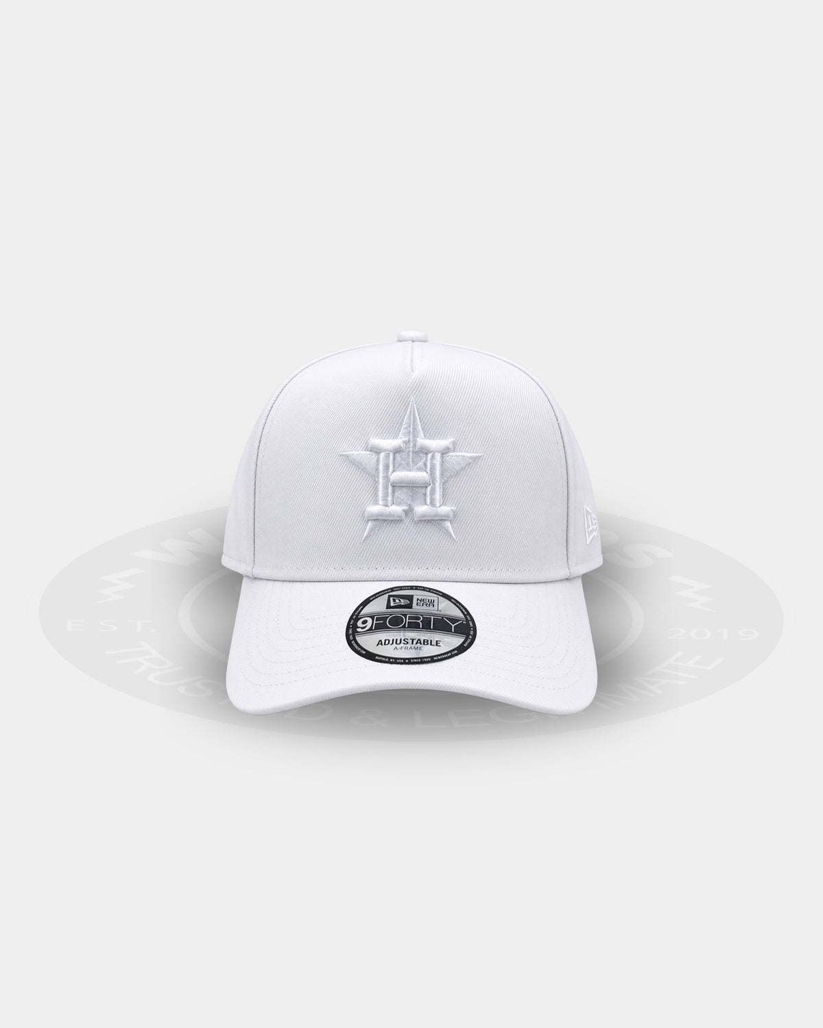Houston Astros Triple White 9FORTY A Frame Snapback Hat