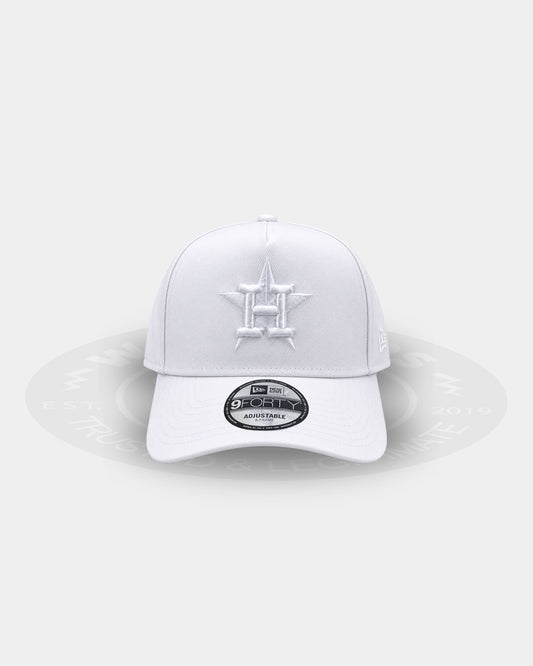 Houston Astros Triple White 9FORTY A Frame Snapback Hat