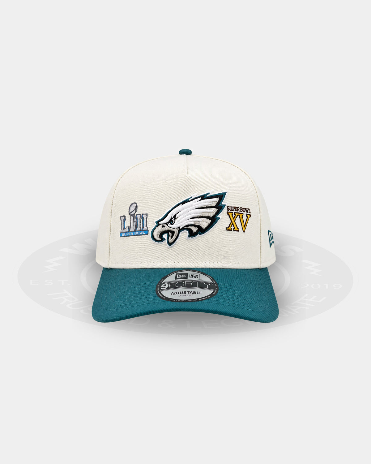 Philadelphia Eagles 'Super Bowl Front Logos' 9FORTY A Frame Snapback Hat