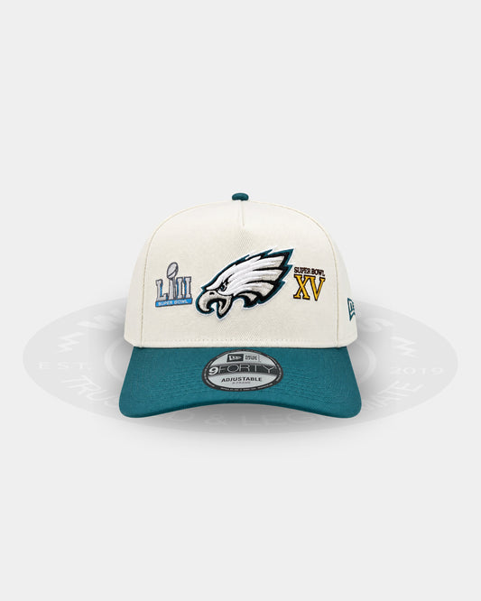 Philadelphia Eagles 'Super Bowl Front Logos' 9FORTY A Frame Snapback Hat