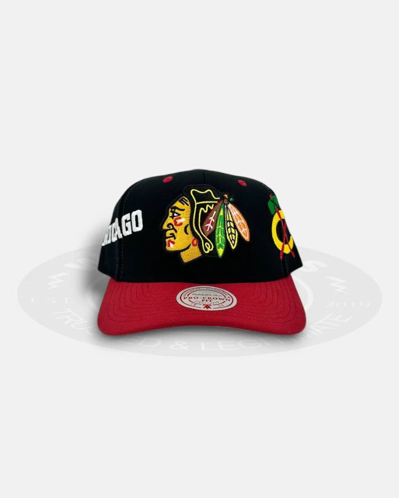 Chicago Blackhawks Overbite Pro Crown Fit Snapback Hat
