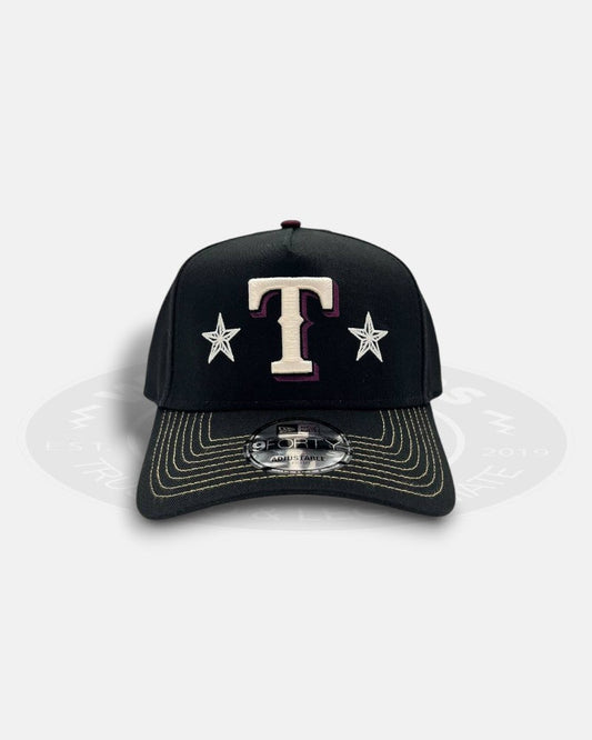 Texas Rangers Ivory Starfield 9FORTY A-Frame Snapback Hat