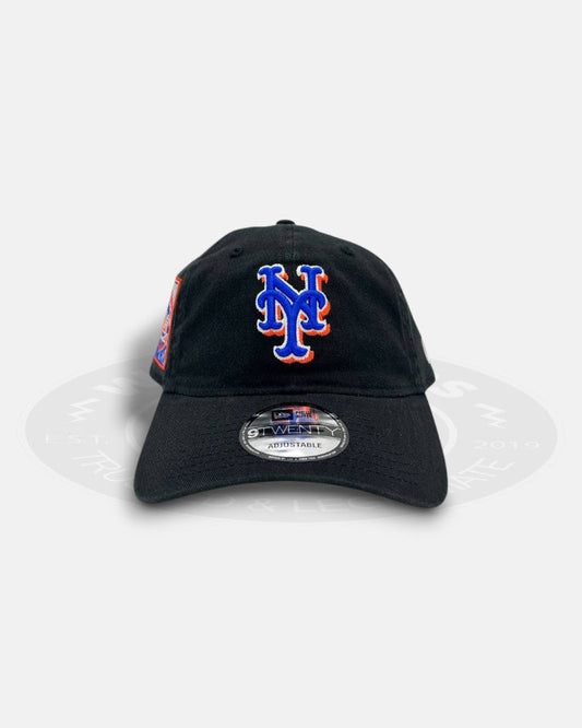 New York Mets Black Vector Prime 9TWENTY Strapback Hat