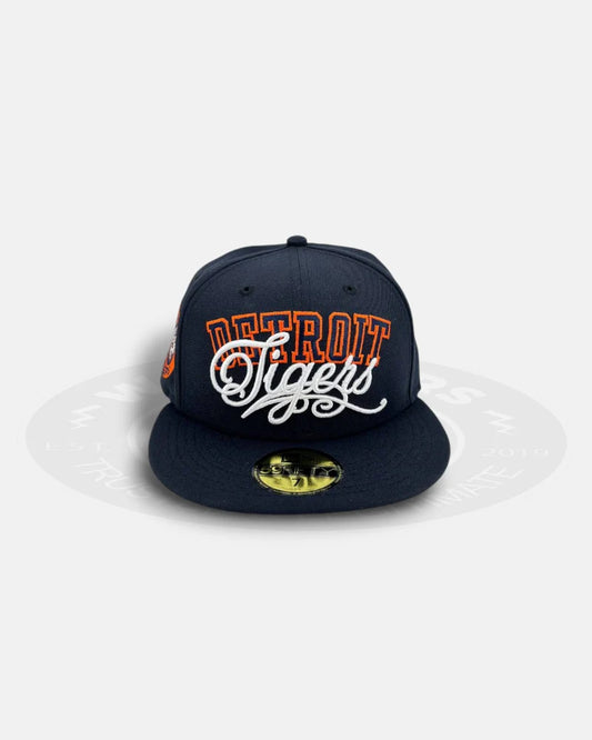 Detroit Tigers Script Midnight Navy 59Fifty Fitted Hat