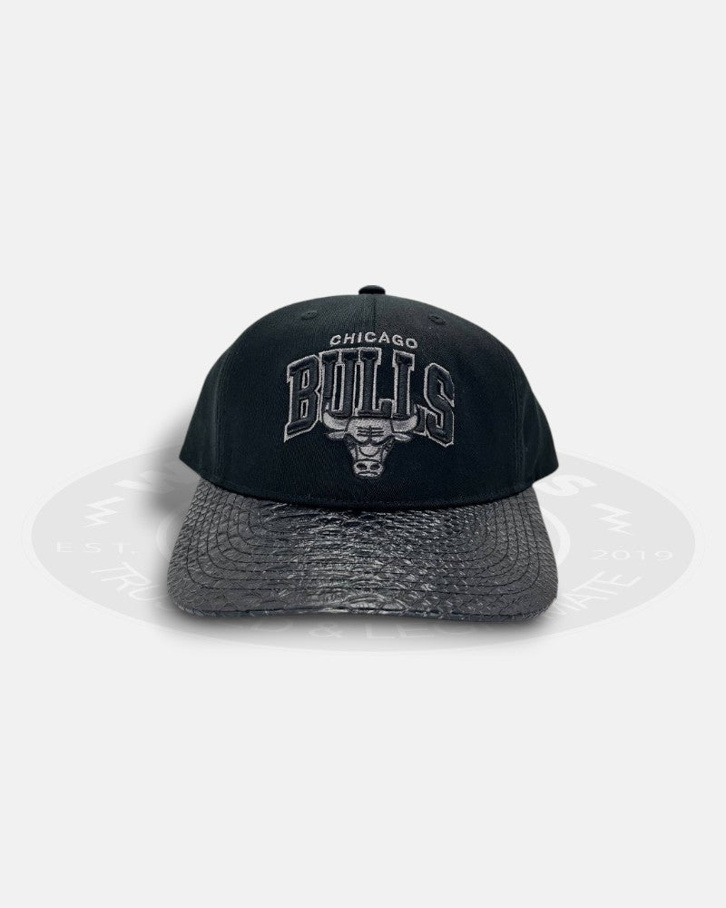 Chicago Bulls Leather Snakeskin Deadstock Fit Snapback Hat