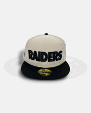 Las Vegas Raiders Stone/Black Inaugural Season 2021 Two Tone 59Fifty Fitted Hat