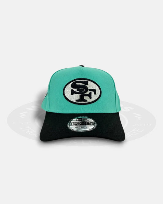 San Francisco 49ers Silver Teal 9FORTY A-Frame Snapback Hat